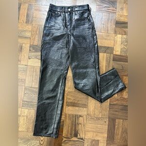 Express shiny coated black pants